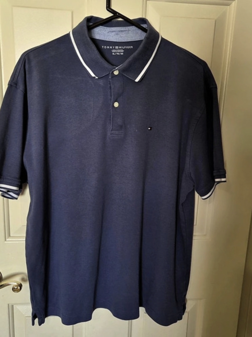Tommy Hilfiger Tipped Regular Fit Polo Shirt Blue XL